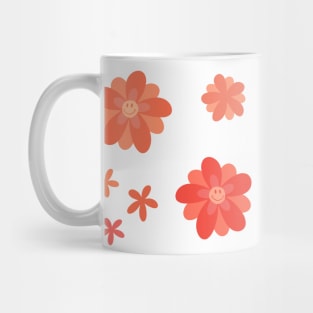 Bright and Cheerful Flower Smiley Face pack Mug